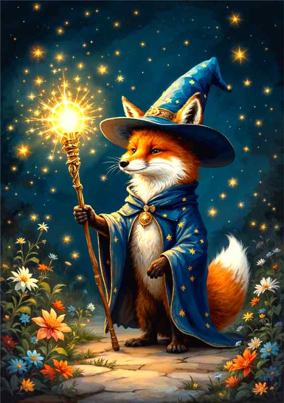 The wizzaard fox | Metal Poster