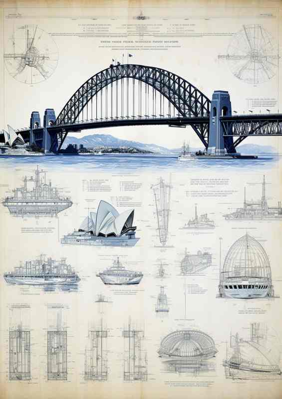Australian harbour delights | Metal Poster