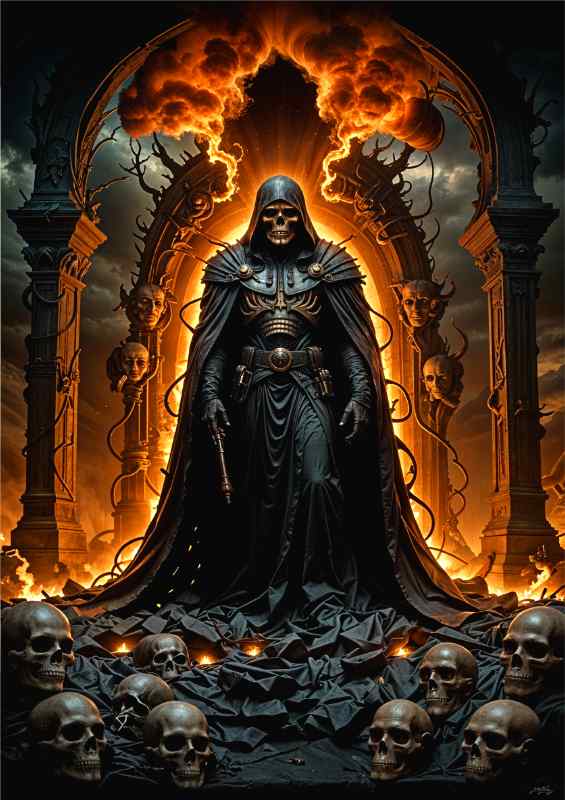 The skelleton collector | Metal Poster