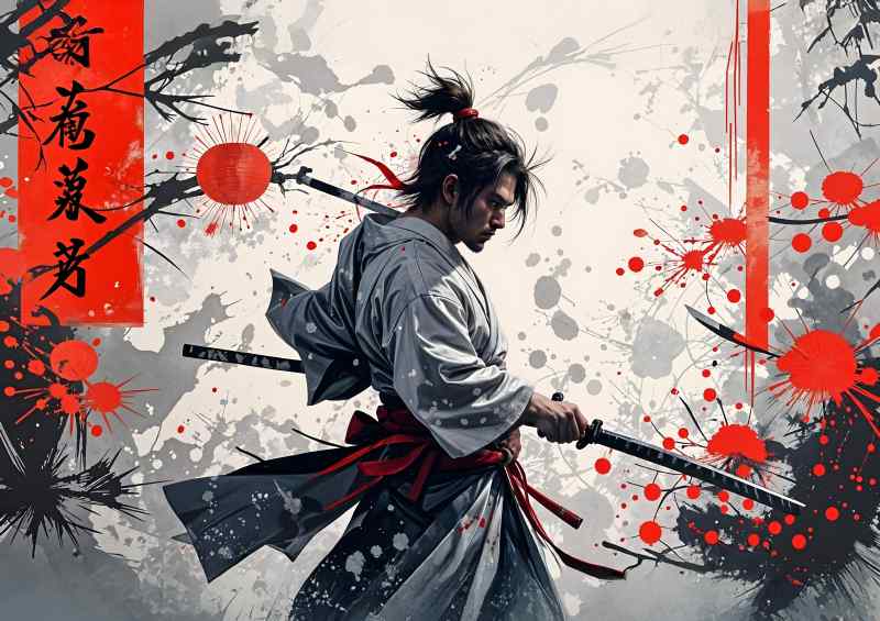 Samurai master animae | Metal Poster