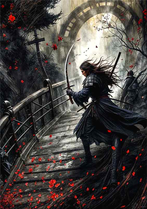 Dark and mysterious warrior | Poster