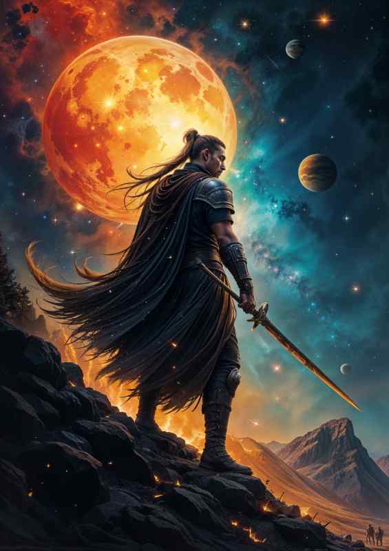 Samurai warrior on the hill | Canvas
