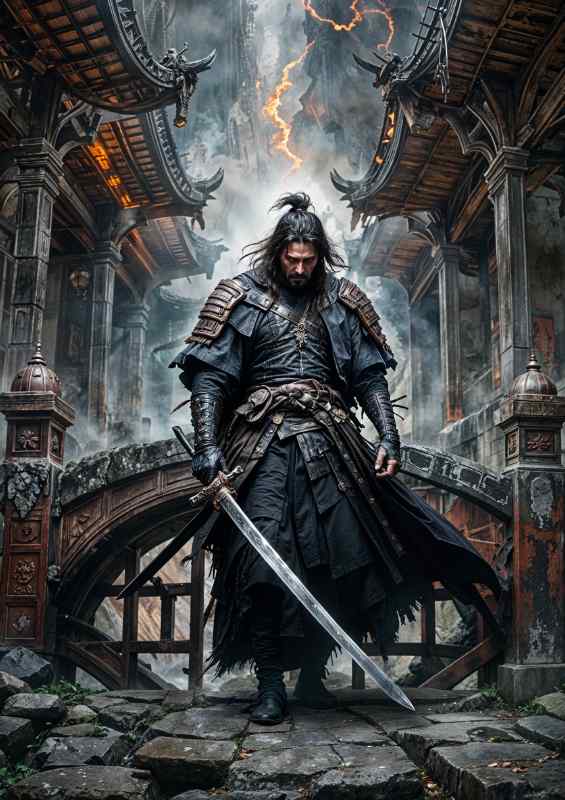 The warrior looking deep in thought | Poster