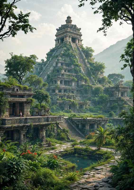 Postapocalyptic mayan civilization | Canvas