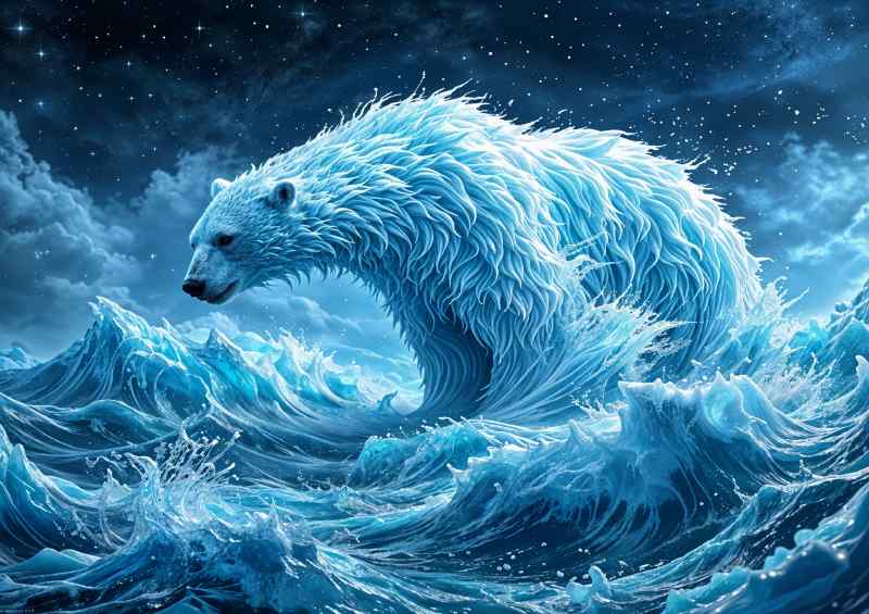 Polar bear ice cold | Metal Poster