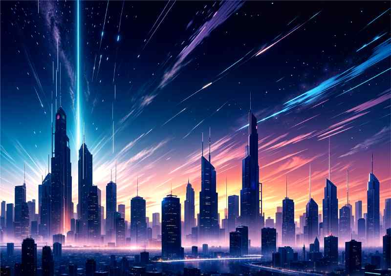 Future is neon and bright city | Canvas