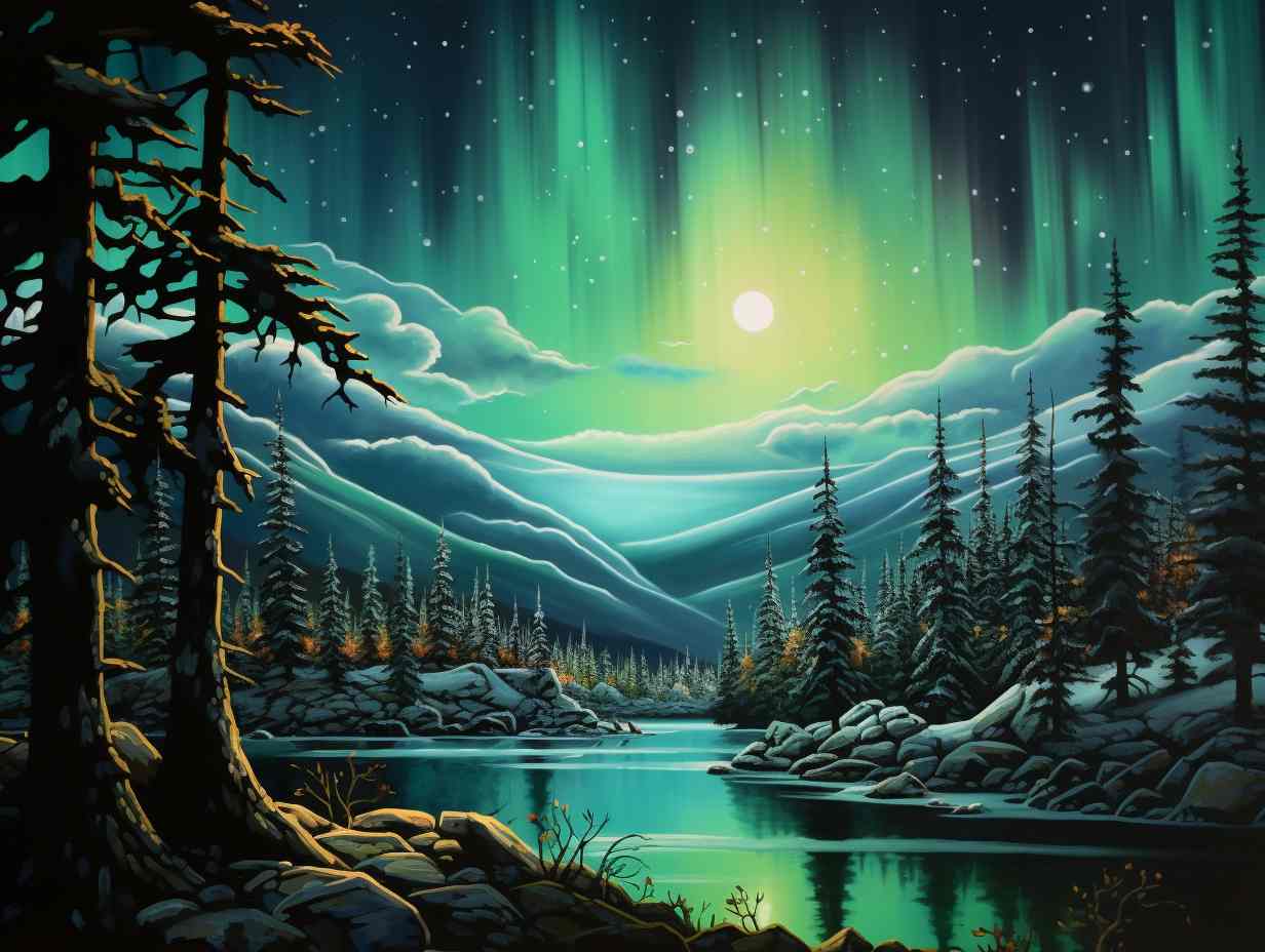 Northern Lights Radiant Serenade | Metal Poster