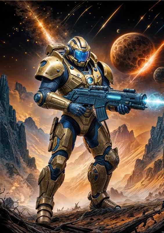 Captain benek of the guardian task force | Metal Poster