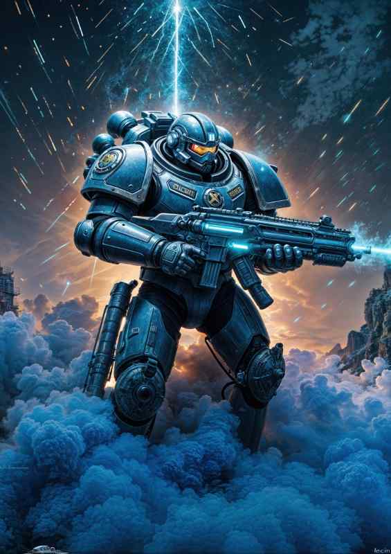Captain blake of the guardian task force | Metal Poster