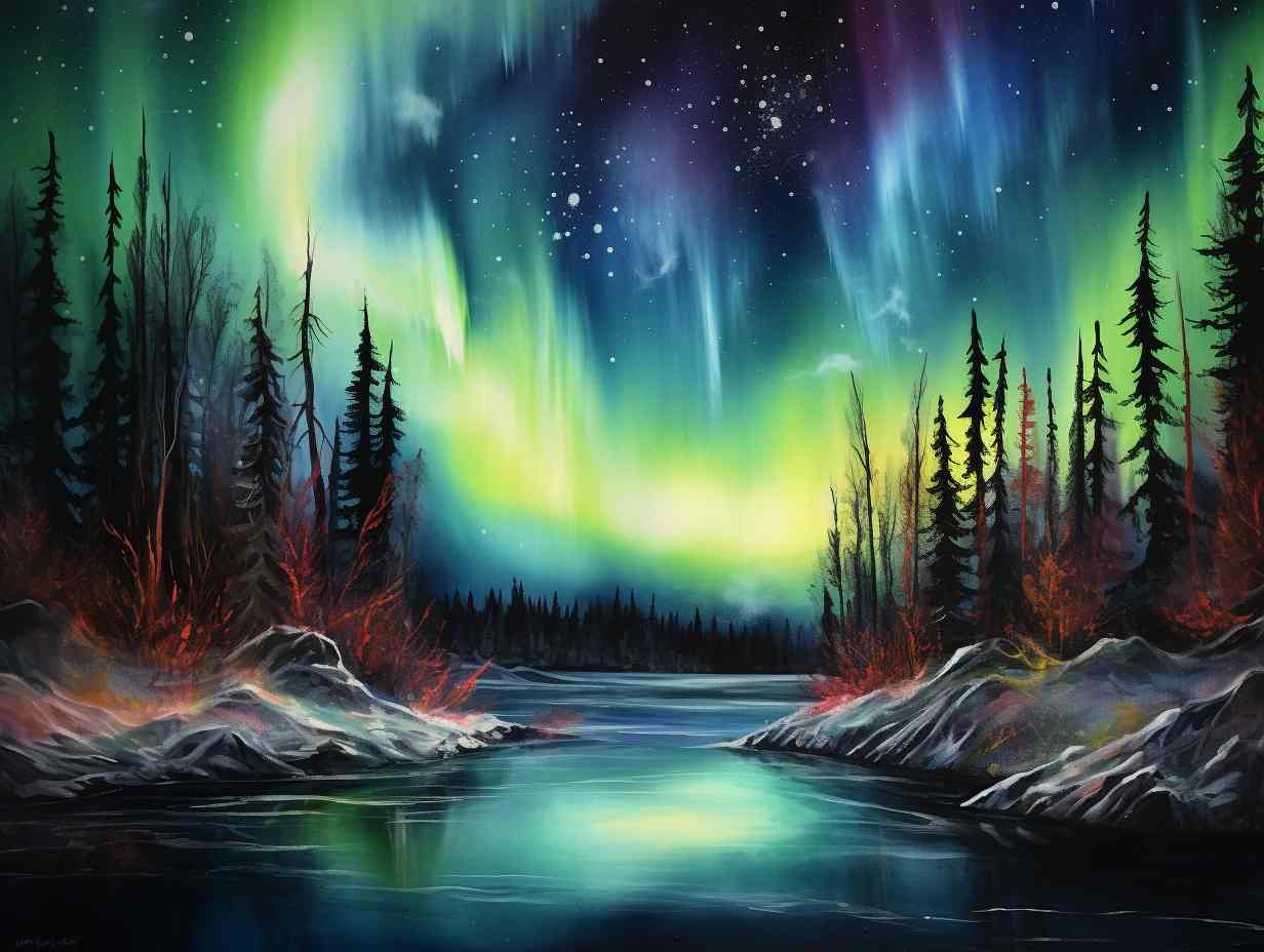 Northern Lights River Waltz | Di-Bond