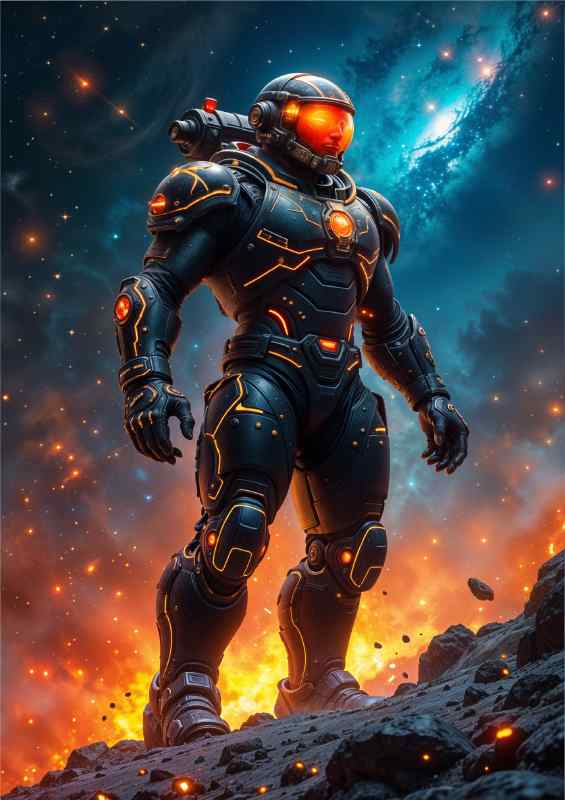 Captain darkness of the guardian task force | Metal Poster
