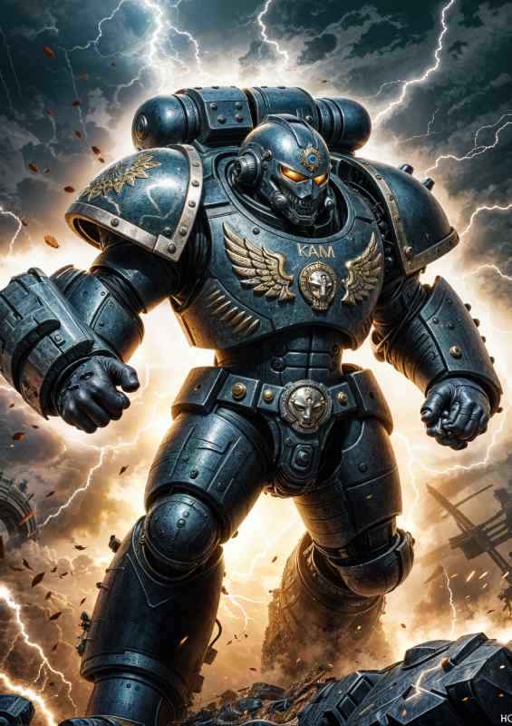 Captain electric of the guardian task force | Metal Poster