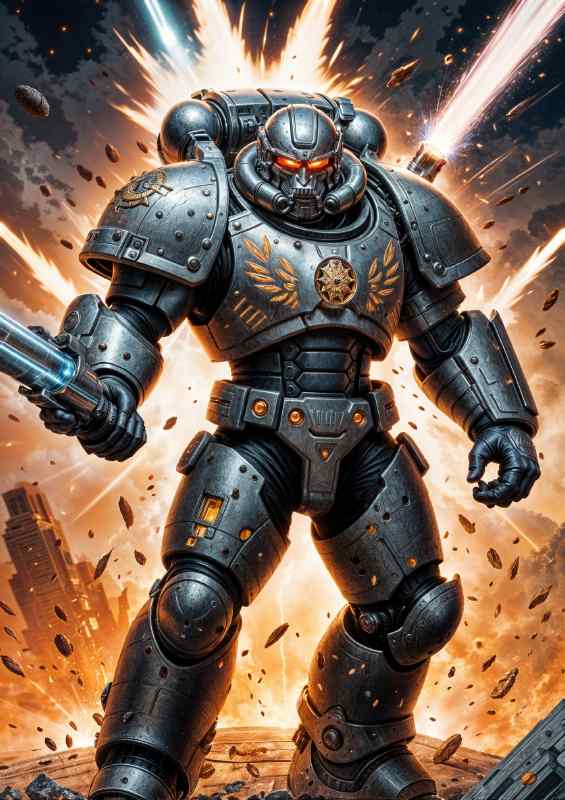 Captain fighter of the guardian task force | Metal Poster