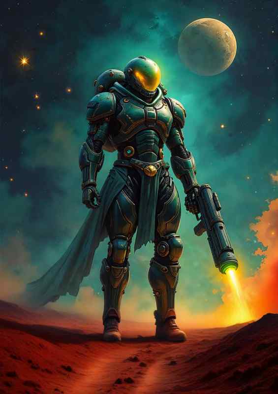 Captain shooter of the guardian task force | Metal Poster