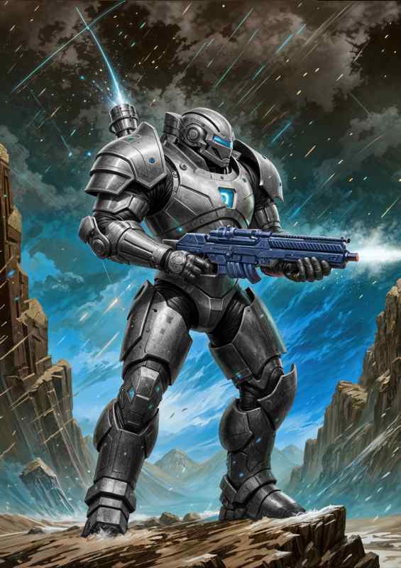 Captain slugger of the guardian task force | Metal Poster