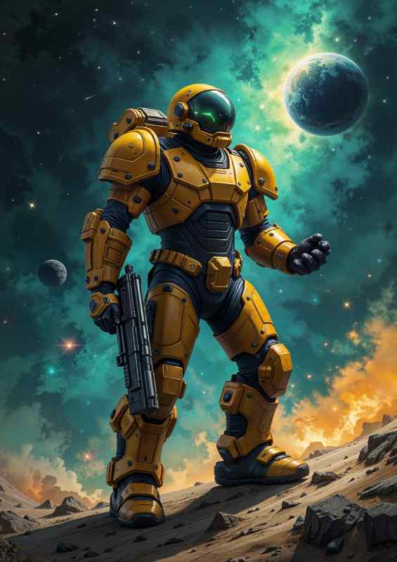 Captain tazer of the guardian task force | Metal Poster
