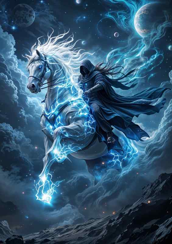 Reaper and his horse in the galaxy | Di-Bond