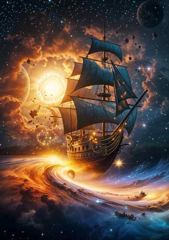 Space ship wanering | Canvas