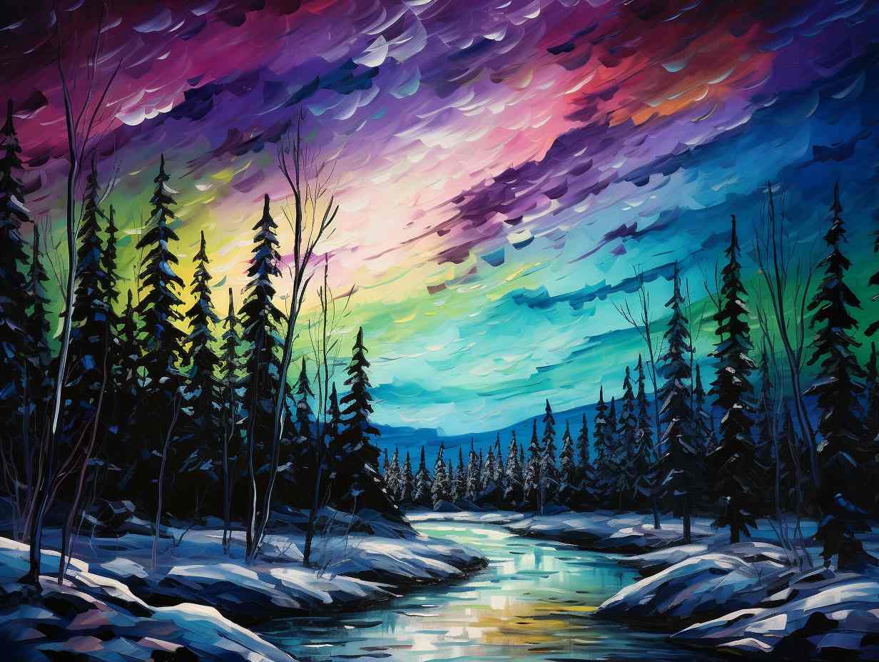 Rivers Tranquility Auroras Radiant Performance | Poster