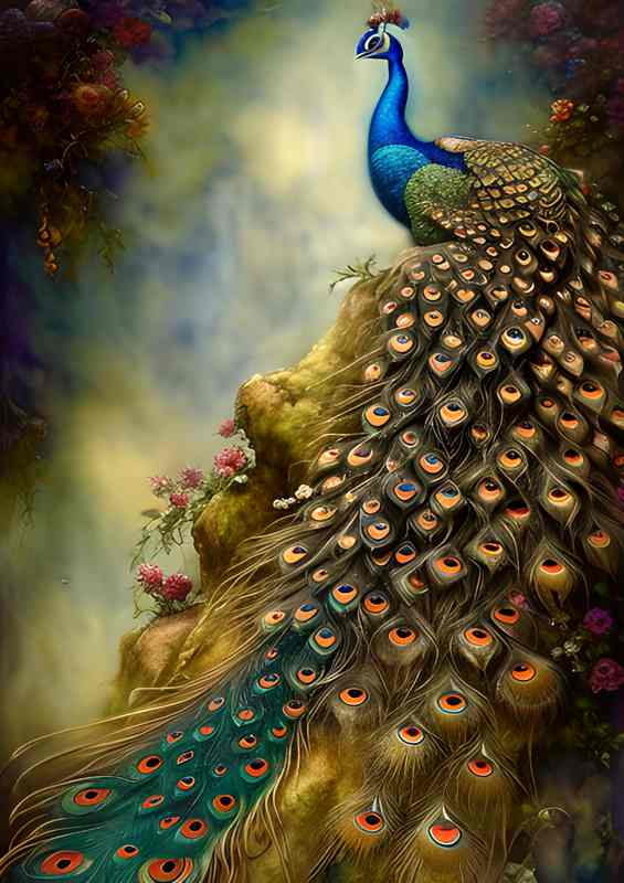 Cameron Gray Peacock Art Watercolor | Canvas