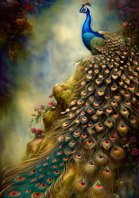 Cameron Gray Peacock Art Watercolor | Poster
