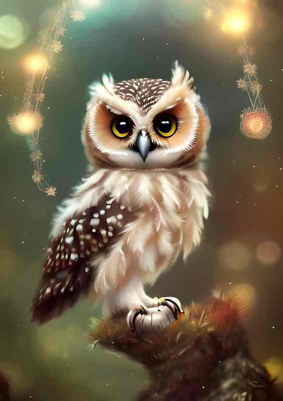 Cute Adorable Baby Owl Nursery | Poster