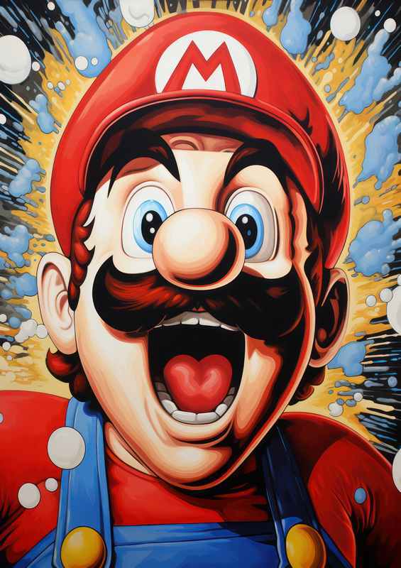 Mario bros pop ans splash art | Canvas
