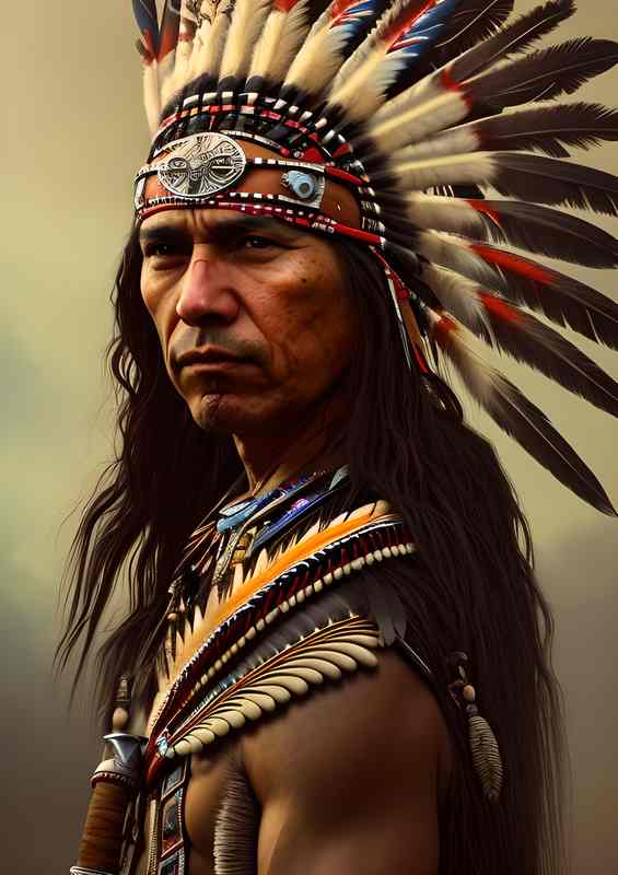 Native American Indian Warrior | Canvas