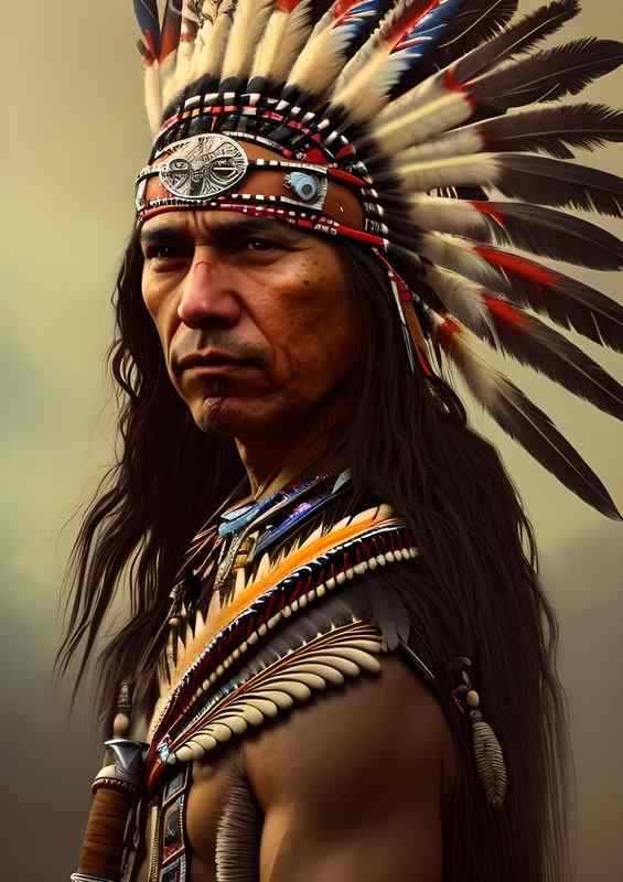 Native American Indian Warrior | Poster