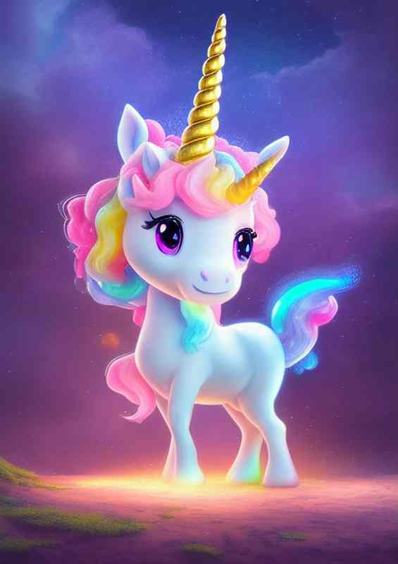 Unicorn With Candy And Sparkles | Poster