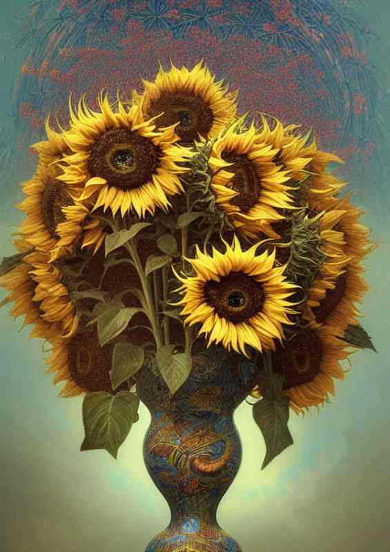 Vase Of Sunflowers | Poster