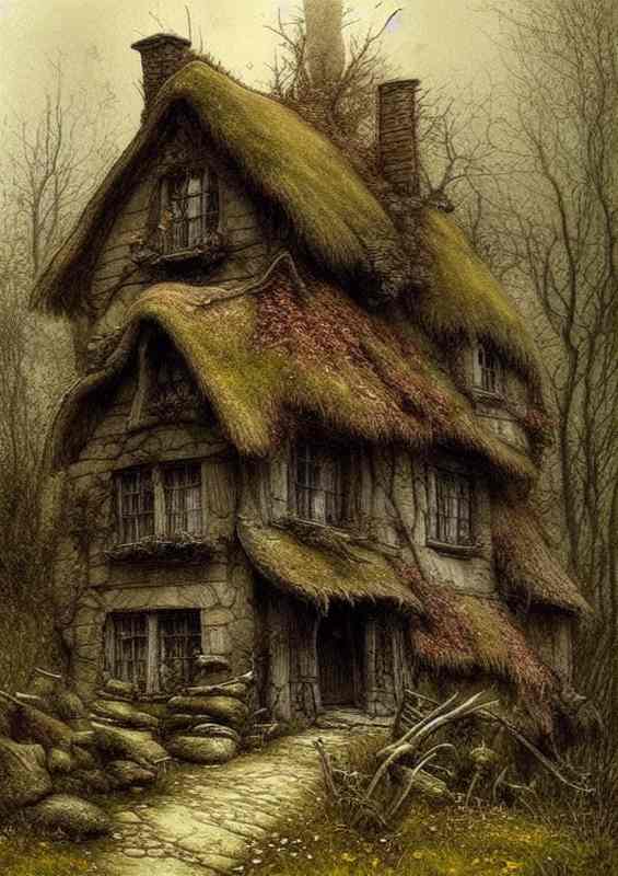 Witches Cottage In The Woods | Canvas