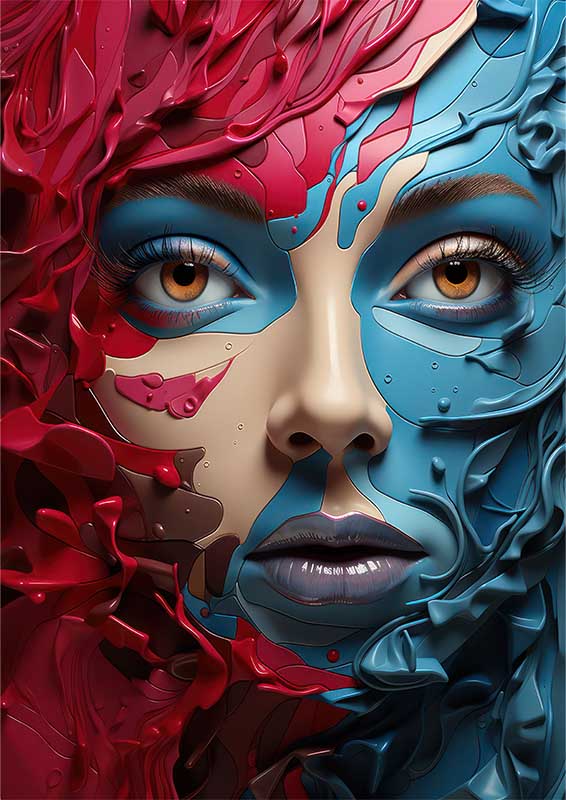 Color palette poster art abstract | Metal Poster