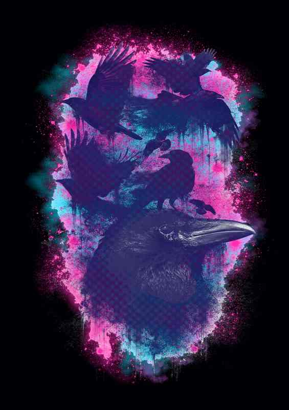 Family of Ravens | Canvas