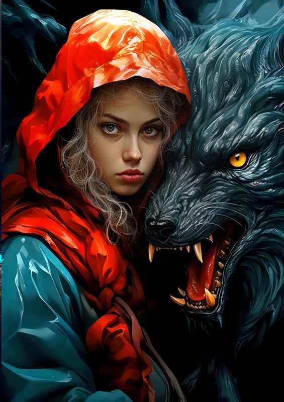 Red riding hood best friends fantasy | Di-Bond