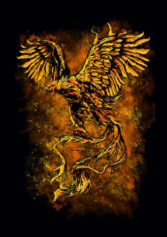 Phonix rising through the ashes | Metal Poster