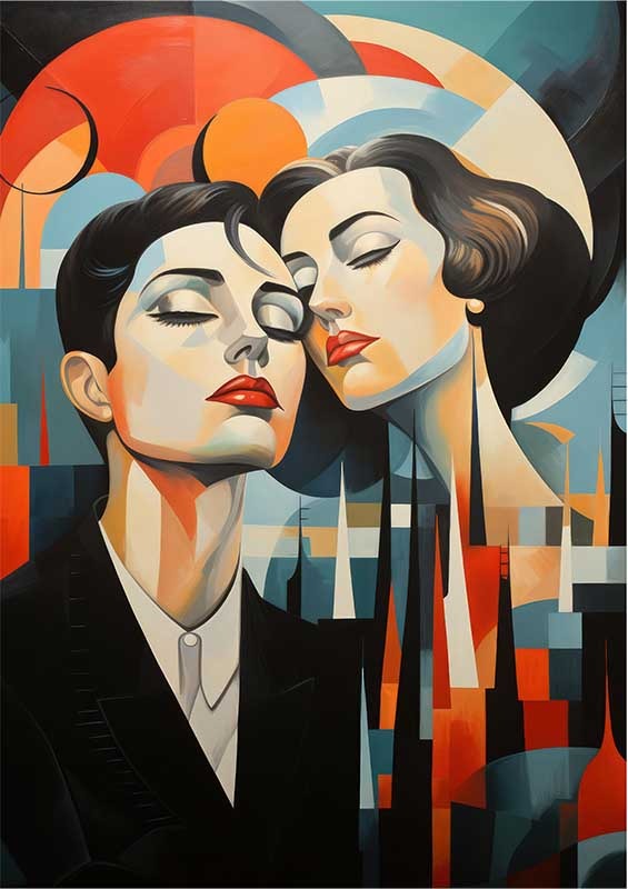 Infinite Imagination Abstract Faces Awash in Color | Poster