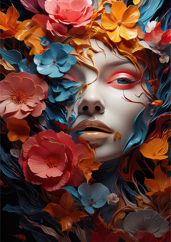 Flower Power Colorblast Canvas - A Colorful Adventure