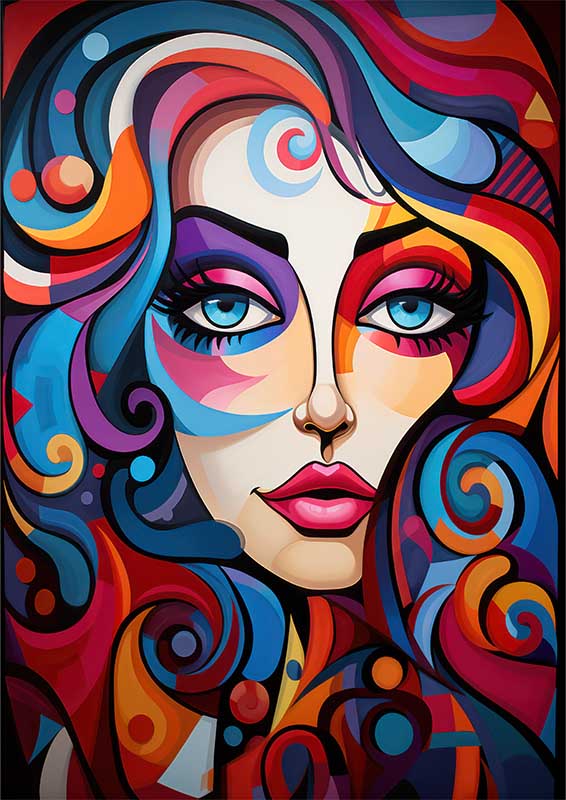 Kaleidoscopic Facades with blue eyes | Canvas