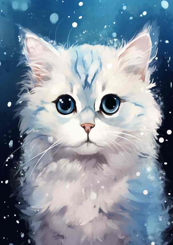 Art Depicting Cats with Natural Embellishments | Di-Bond