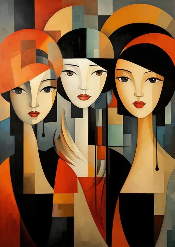 Mosaic Masks Pop Art Phantoms | Di-Bond