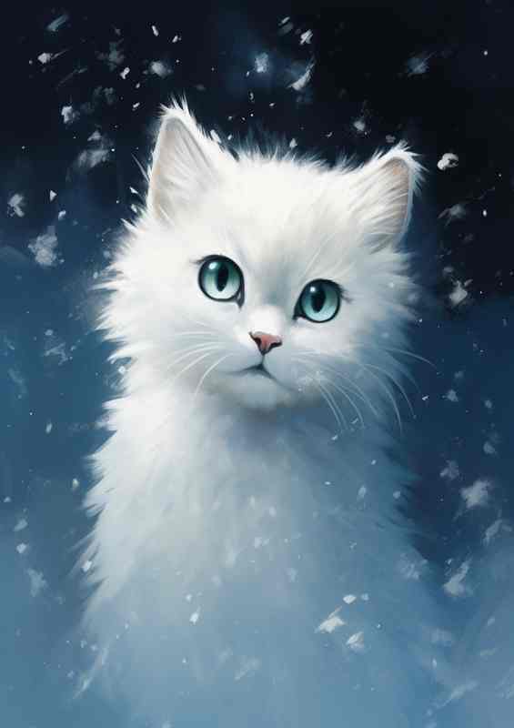 Kittens Embracing Dreamlands Snow Delights | Canvas