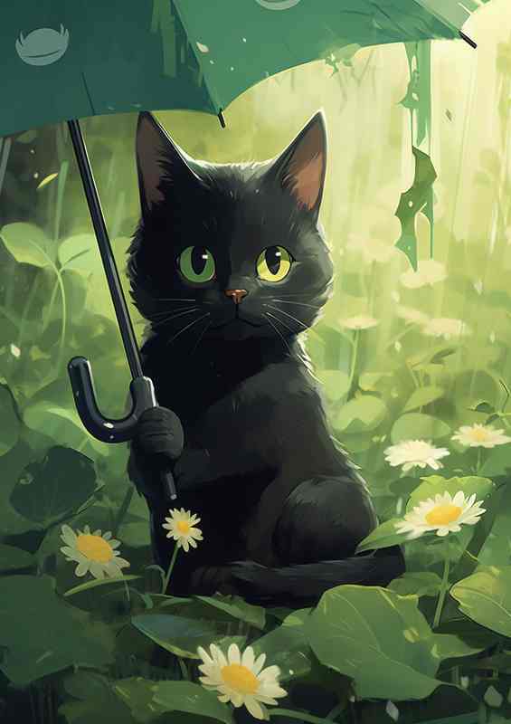 Rainy Whiskers Chronicles of a Black Cats Adventures | Poster