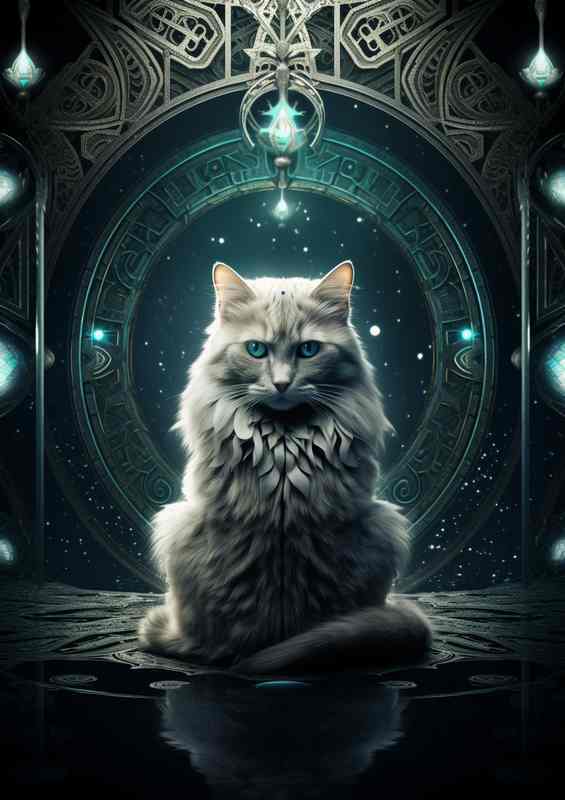 Whiskered Wonders Cats in Iconic Artistic Styles | Poster