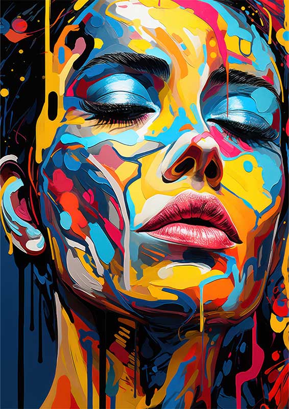 Neon Fantasies drawing the future | Metal Poster