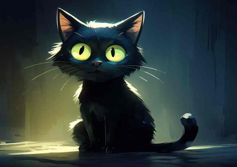 Big Eyed Beauty The Chronicles of a Black Cat | Canvas