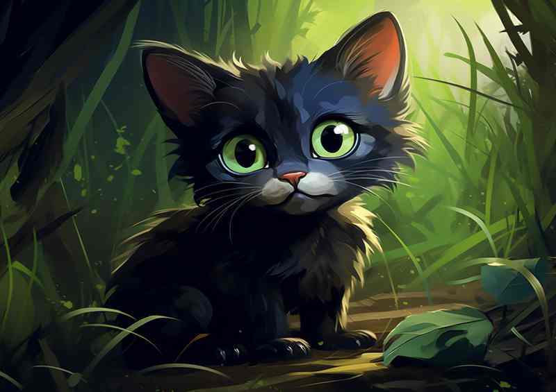 Big Eyed Beauty kitten | Metal Poster