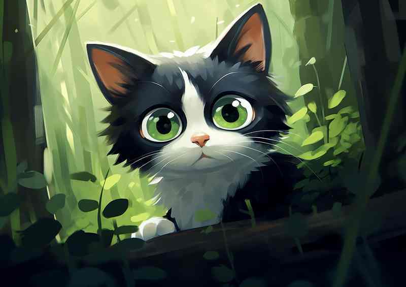 Golden Gaze The Feline Beauty | Poster