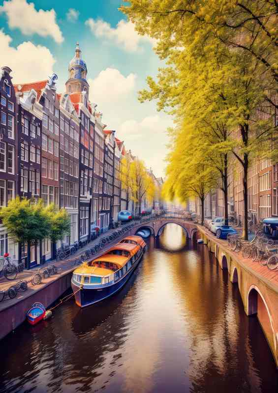 Amsterdam dreams in summer with clouds | Di-Bond