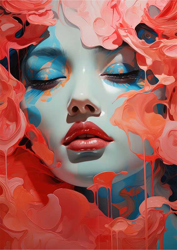 Neon Fantasies red liquid | Poster